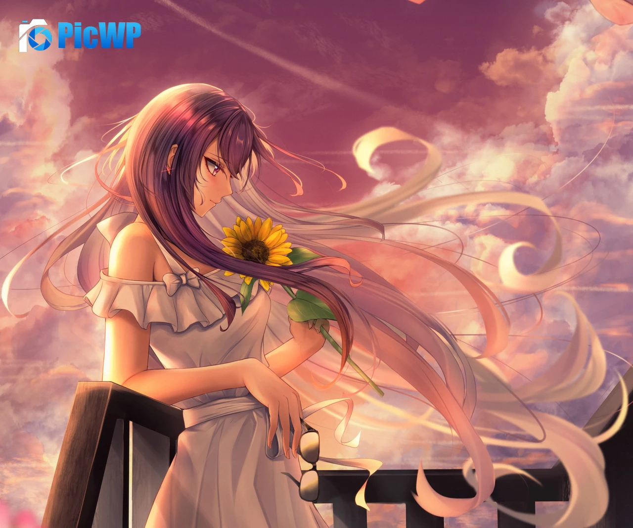 Anime girl Happy Mood 5K PC Wallpaper