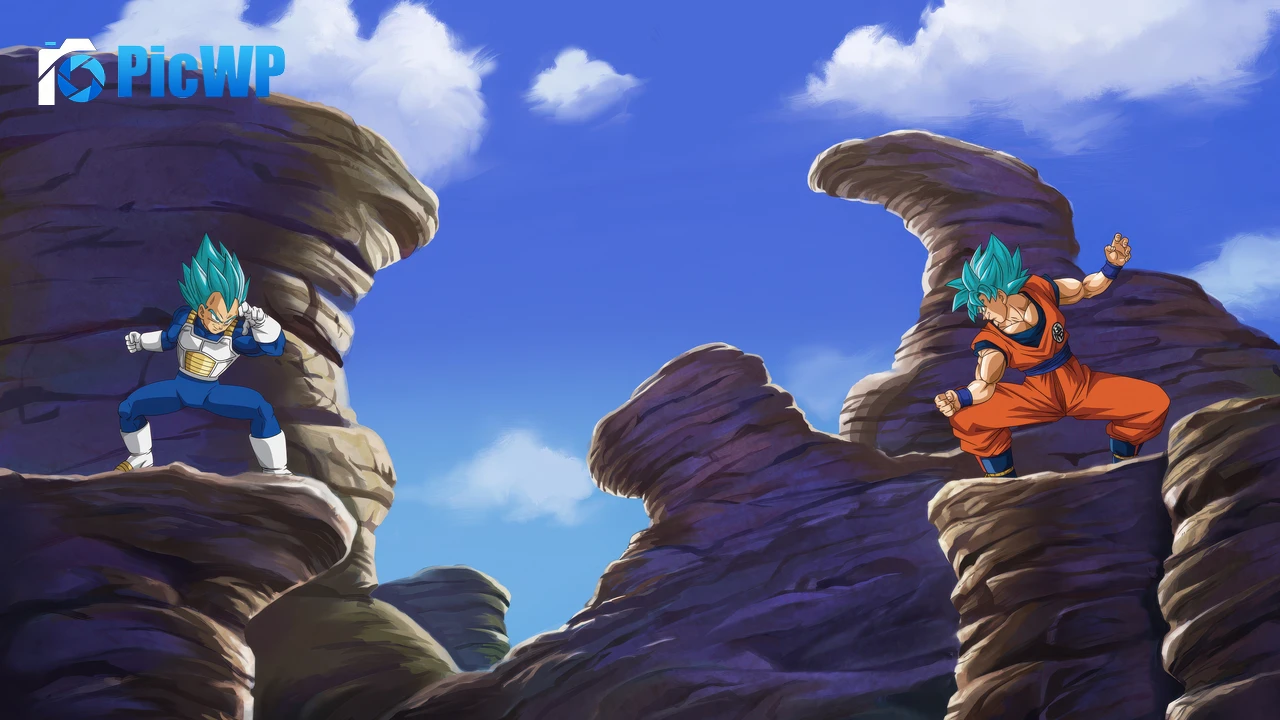 Goku vs Vegeta Battle 6K PC Wallpaper