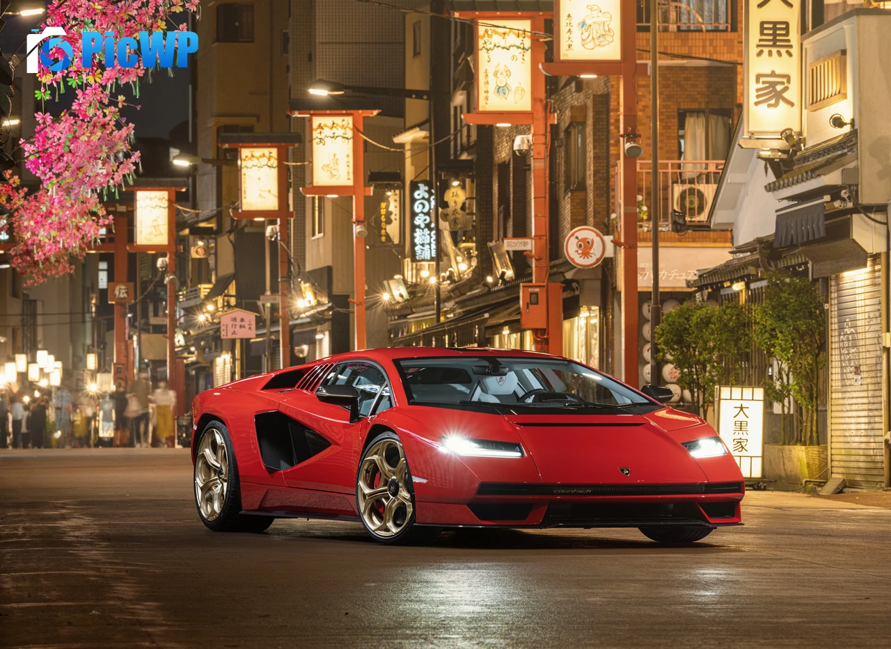 Lamborghini Countach LPI 800-4 Red cars 4K PC Wallpaper
