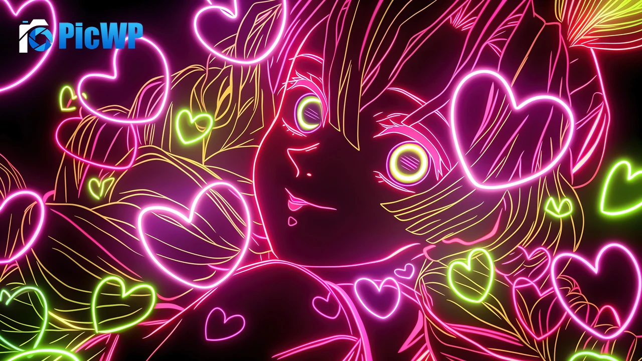 Mitsuri Kanroji Pink aesthetic 6K PC Wallpaper