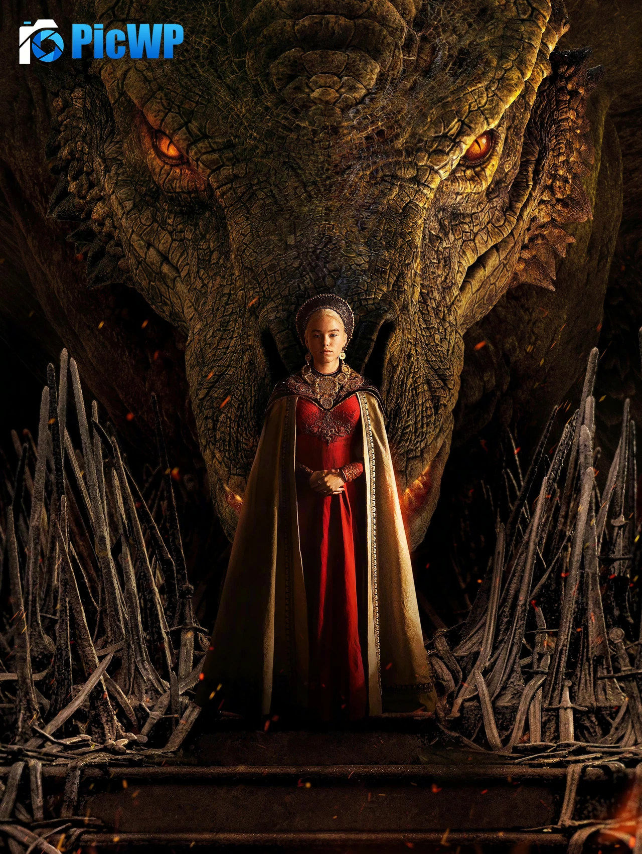 Milly Alcock Princess Rhaenyra Targaryen 6K Mobile Wallpaper