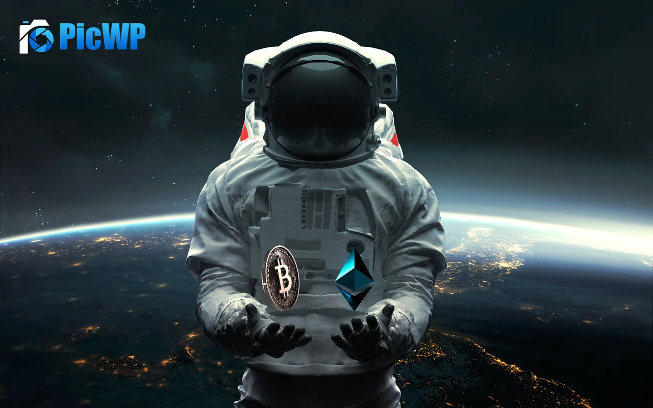 Astronaut Bitcoin 6K PC Wallpaper