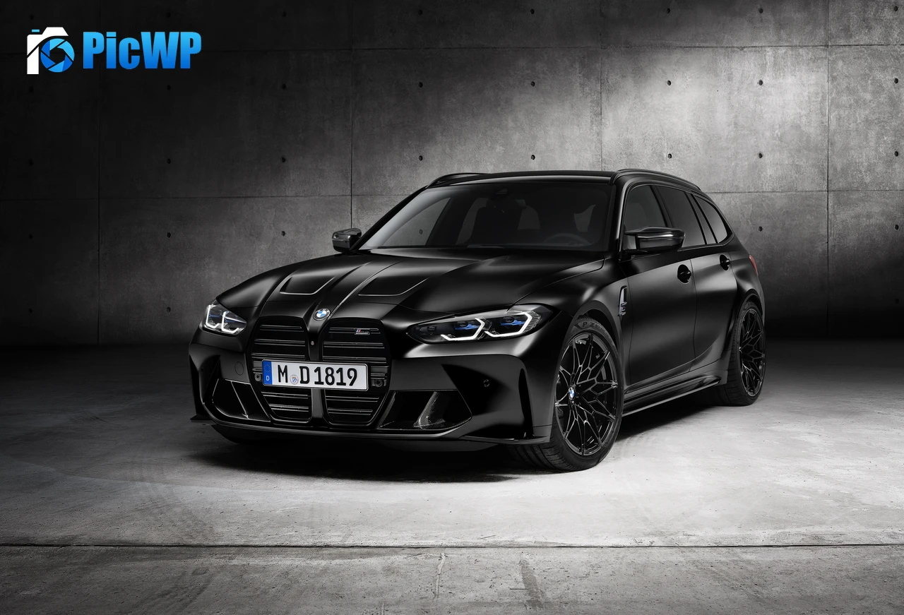 BMW M3 Competition Touring Black cars 6K PC Wallpaper