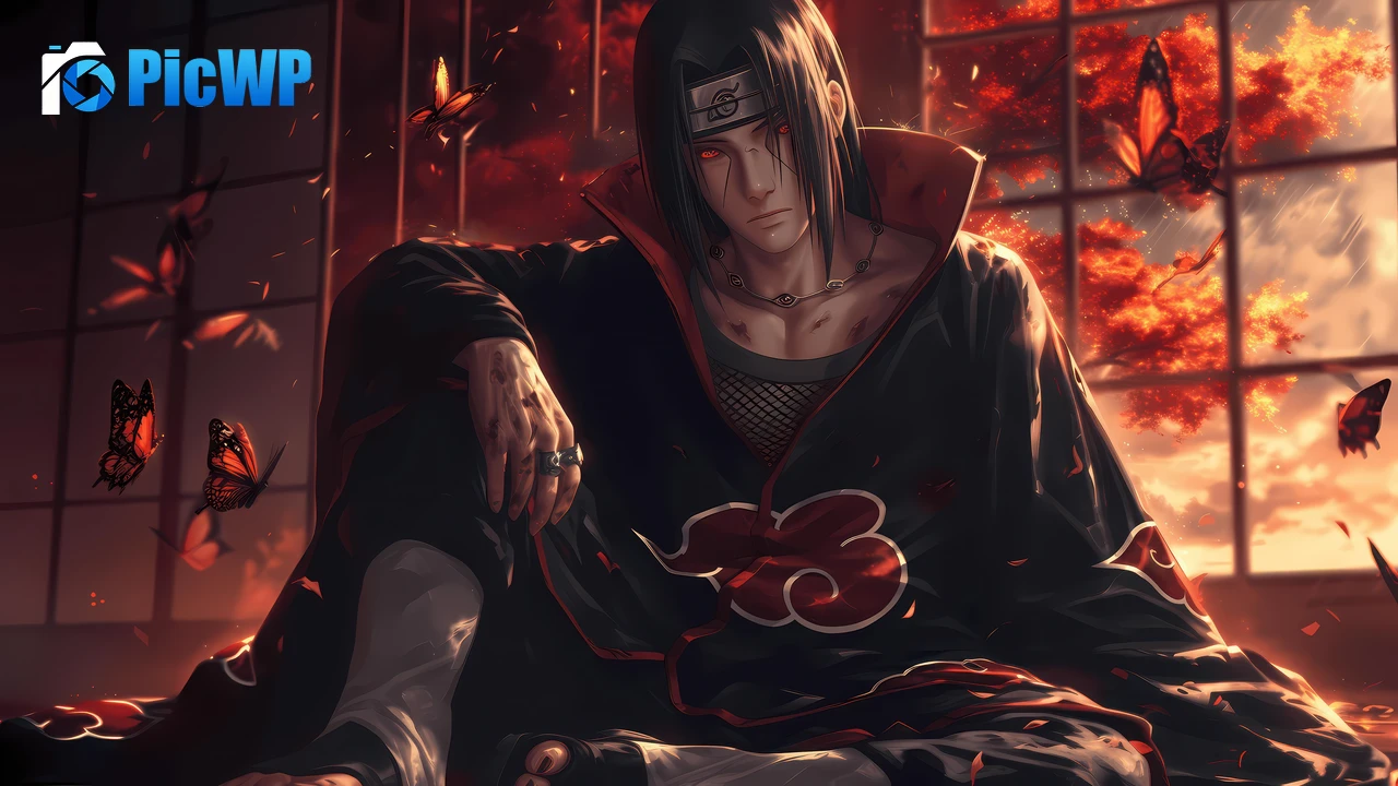 Itachi Uchiha Red 6K PC Wallpaper