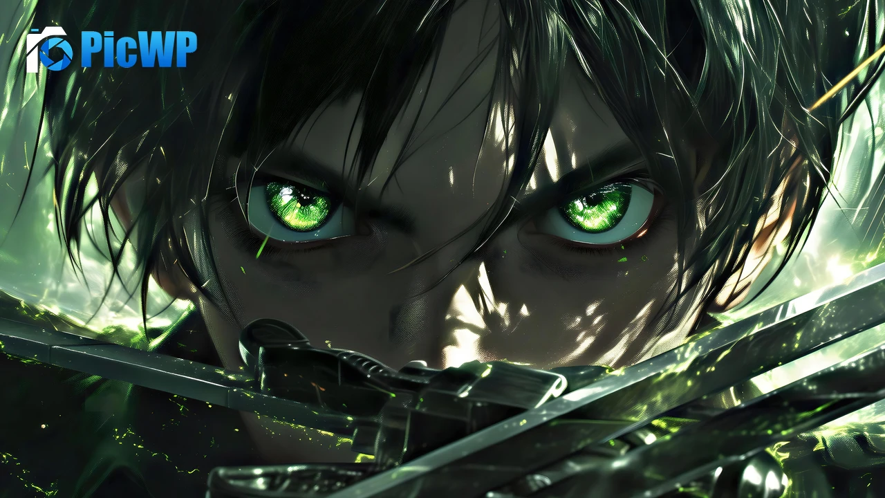 Eren Yeager Green eyes 6K PC Wallpaper
