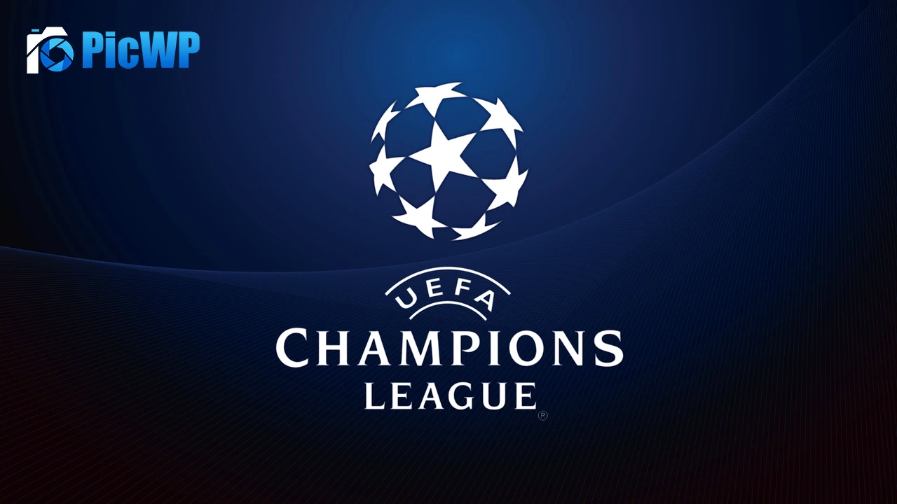 UEFA Champions League Blue background 6K PC Wallpaper