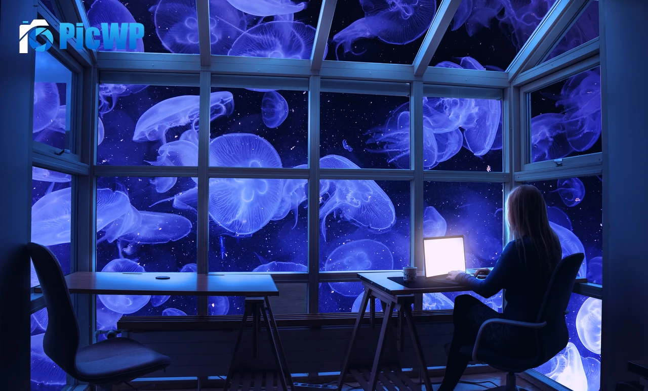 Jellyfishes WFH 4K PC Wallpaper