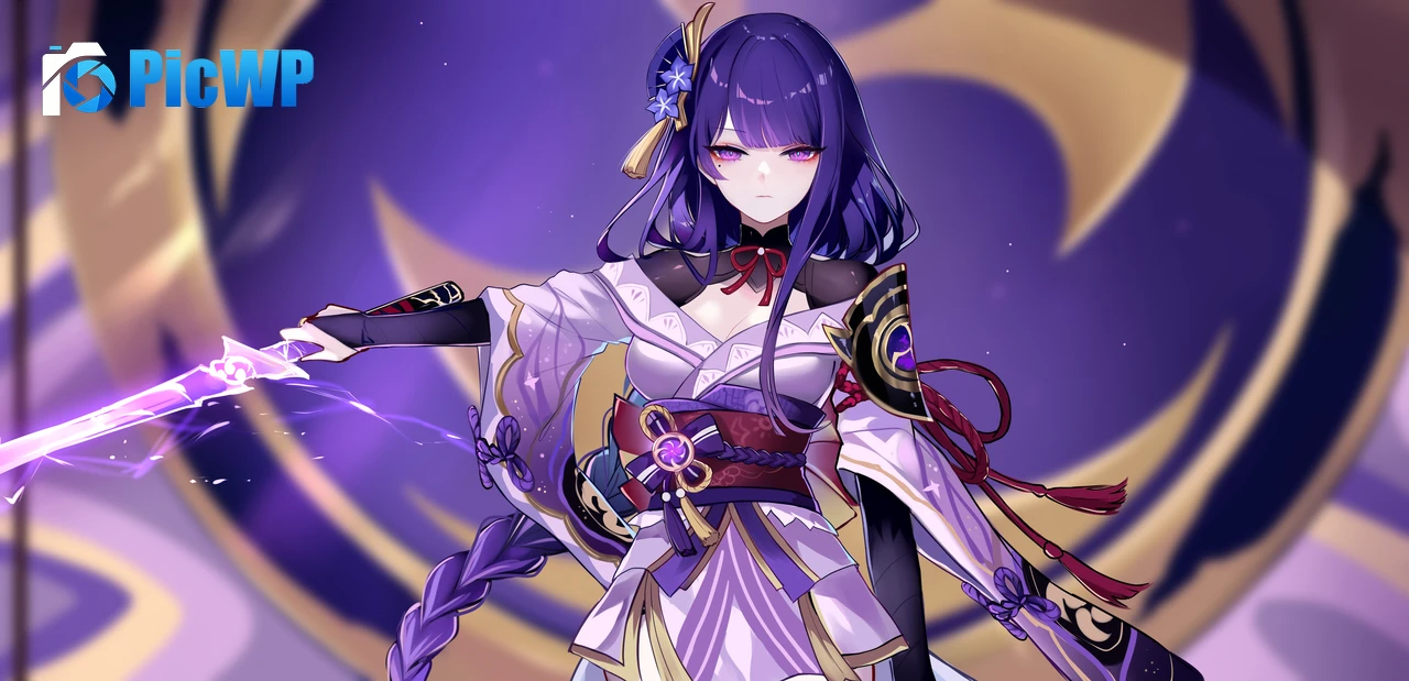Baal Raiden Shogun Genshin Impact 6K Wide Wallpaper