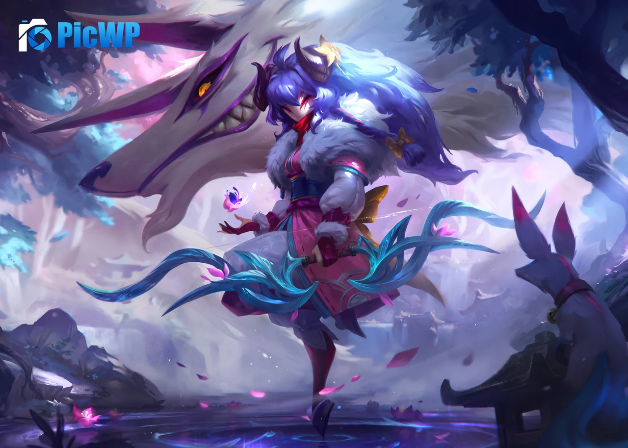 Spirit Blossom Kindred League of Legends 4K PC Wallpaper