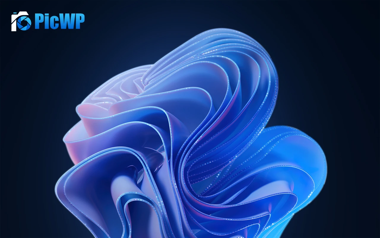 Blue background Windows 11 4K PC Wallpaper