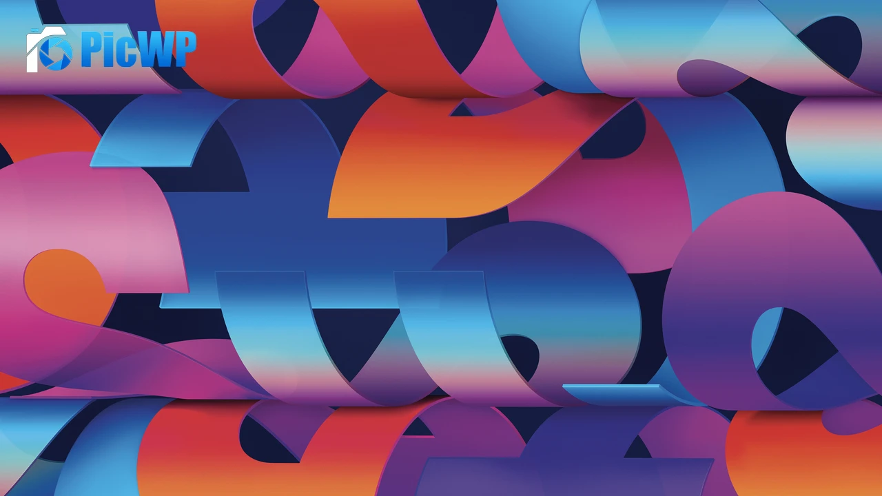 Apple Studio Display Colorful background 6K PC Wallpaper