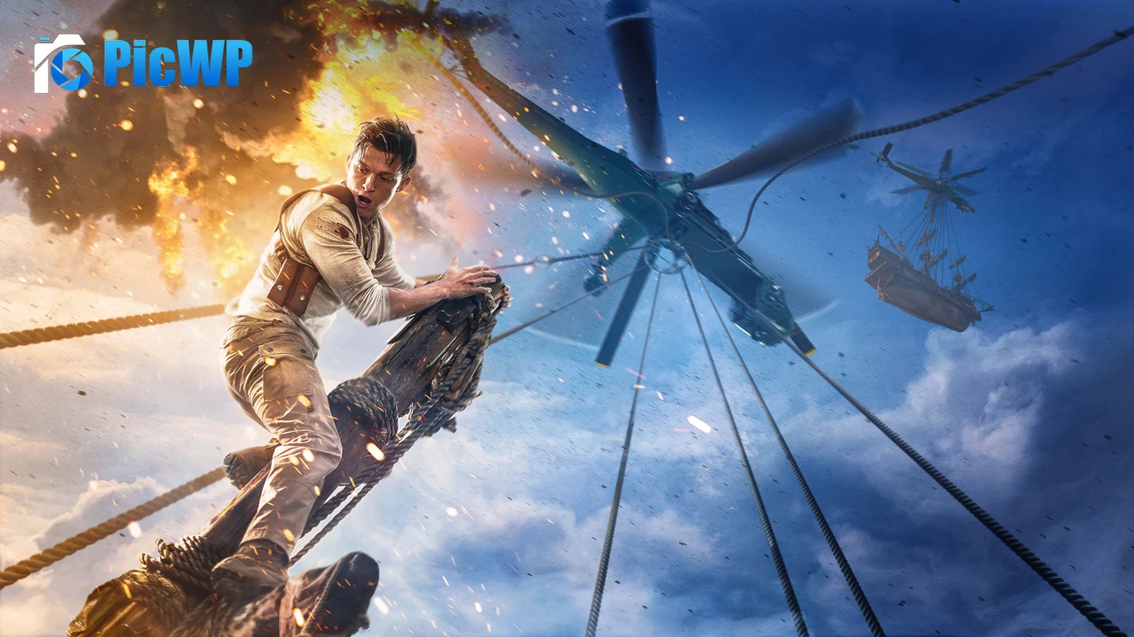 Tom Holland as Nathan Drake Uncharted 8K PC Wallpaper