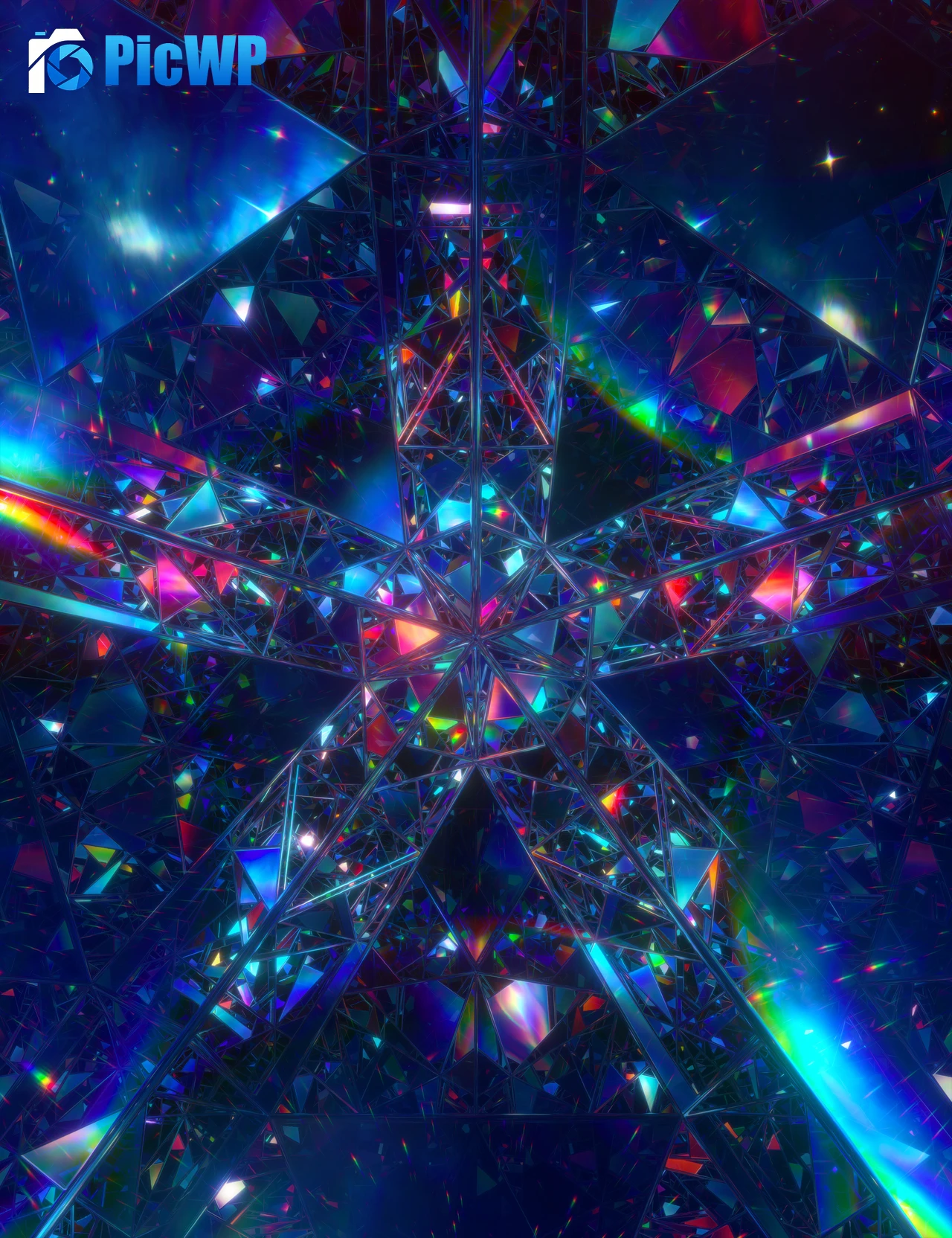 Mirror Crystals 5K Mobile Wallpaper