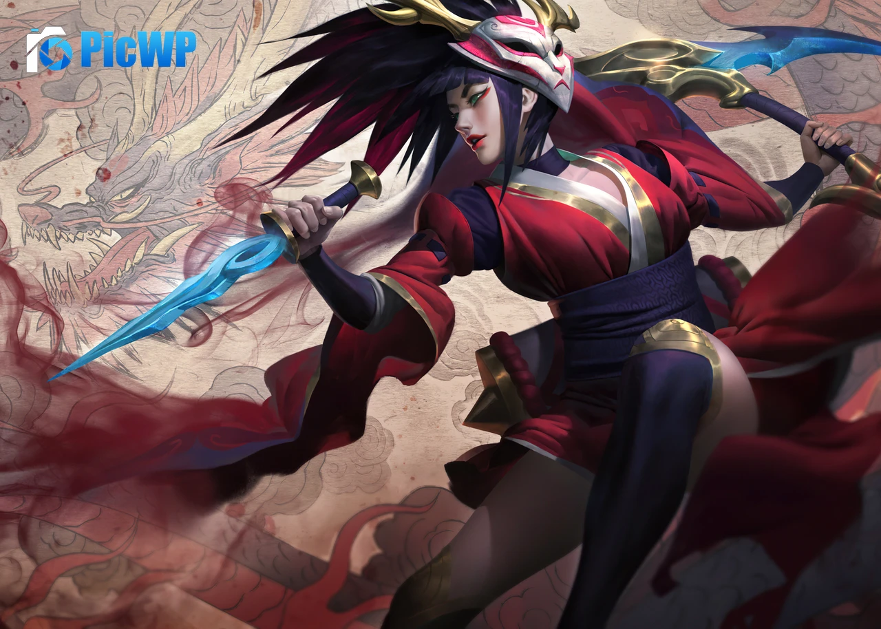 Blood Moon Akali League of Legends 4K PC Wallpaper