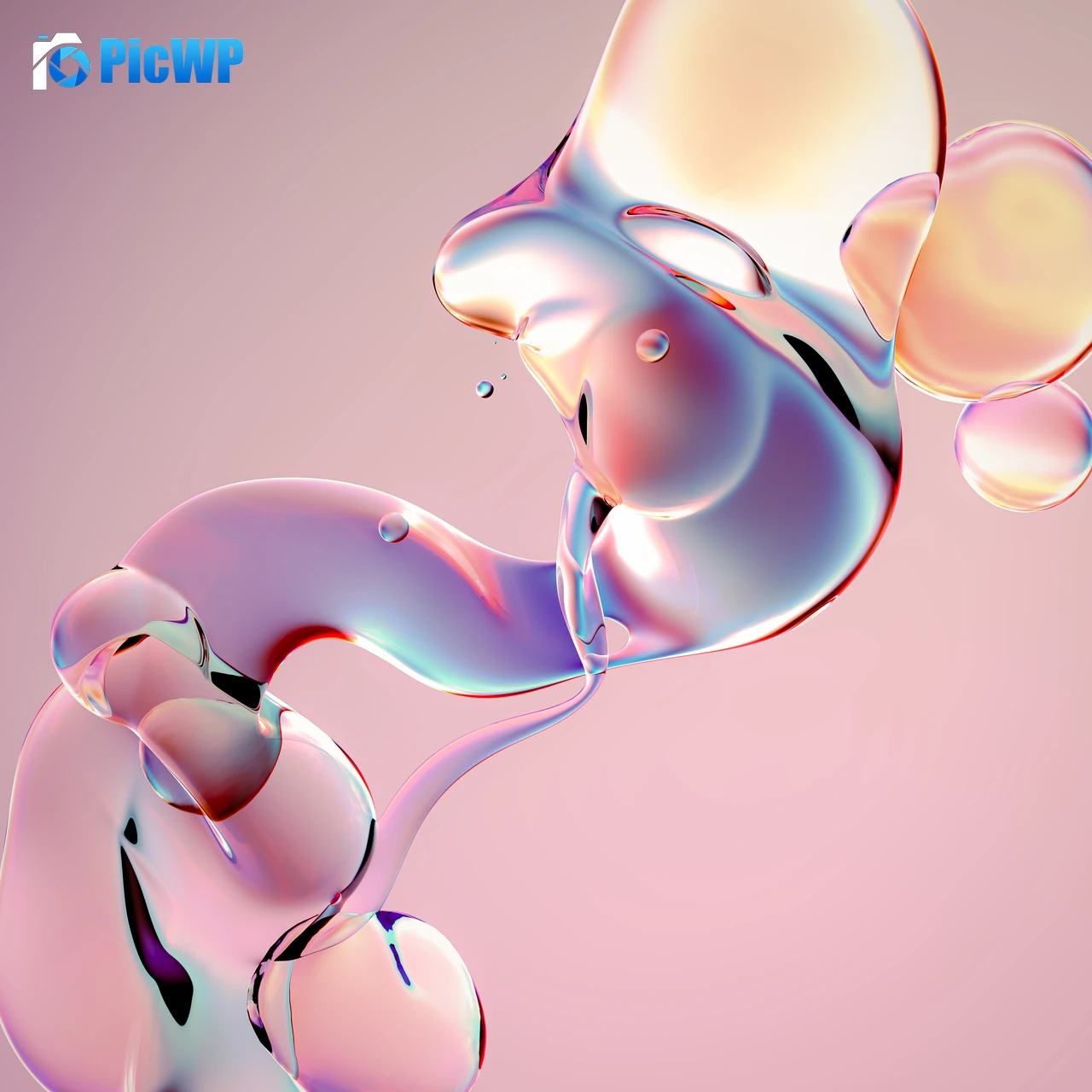 Fluidic Glossy 4K Fold Wallpaper
