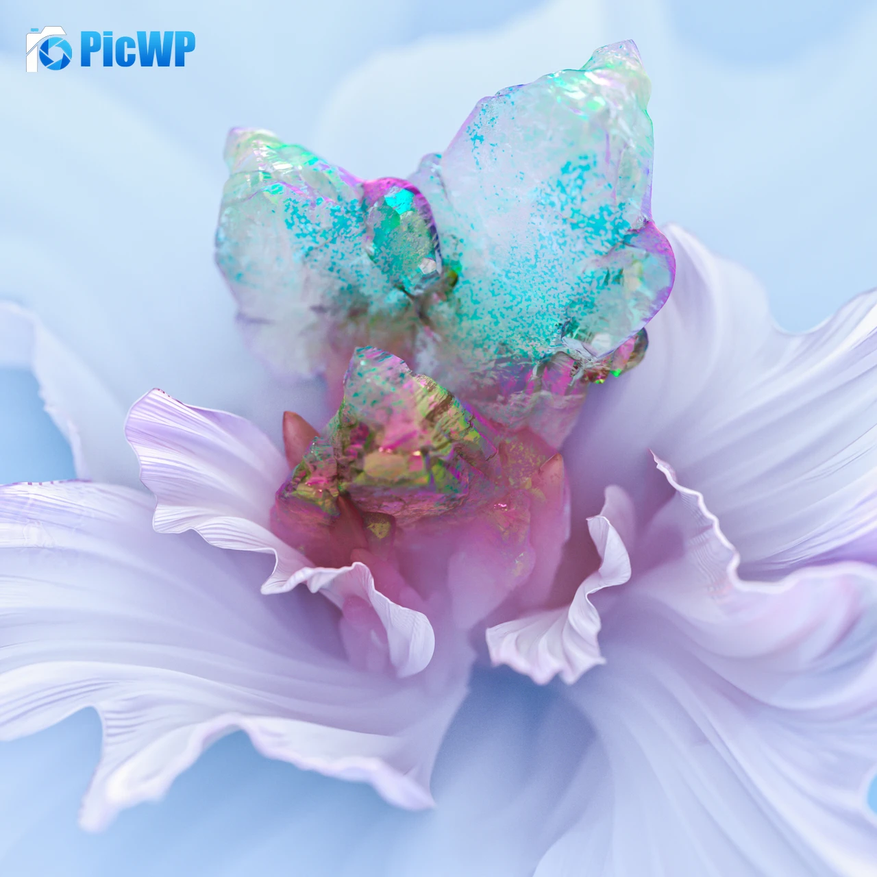 White flower Floral Background 4K Fold Wallpaper