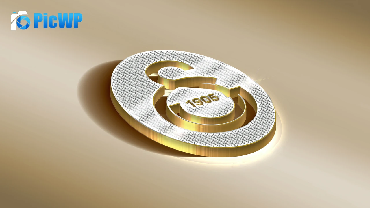3D Galatasaray Logo 6K PC Wallpaper