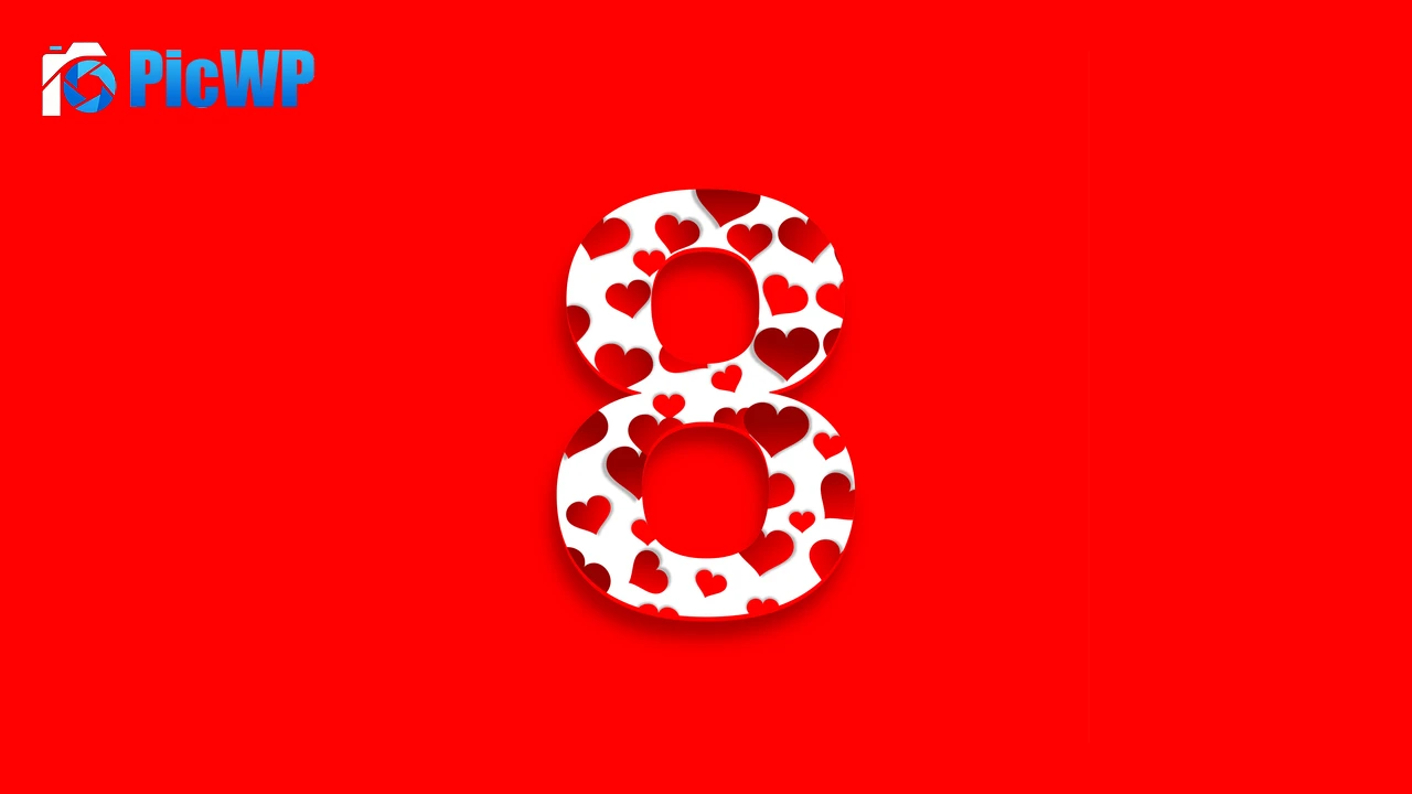 Women's Day Red aesthetic 8K PC Wallpaper