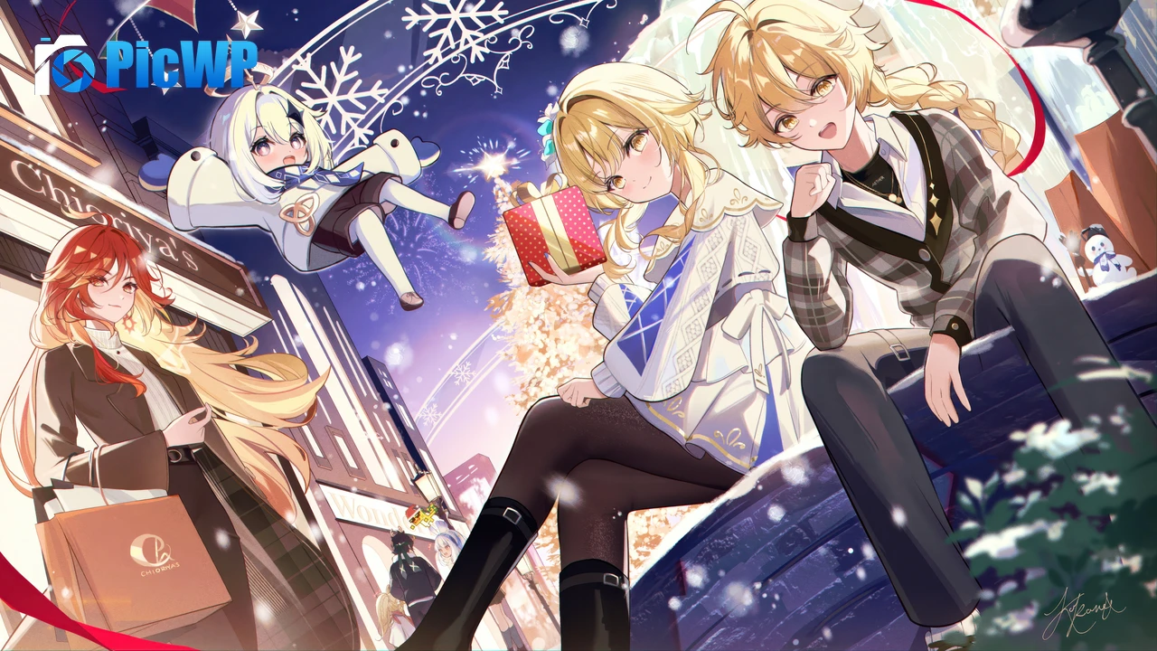 Genshin Impact Party 6K PC Wallpaper