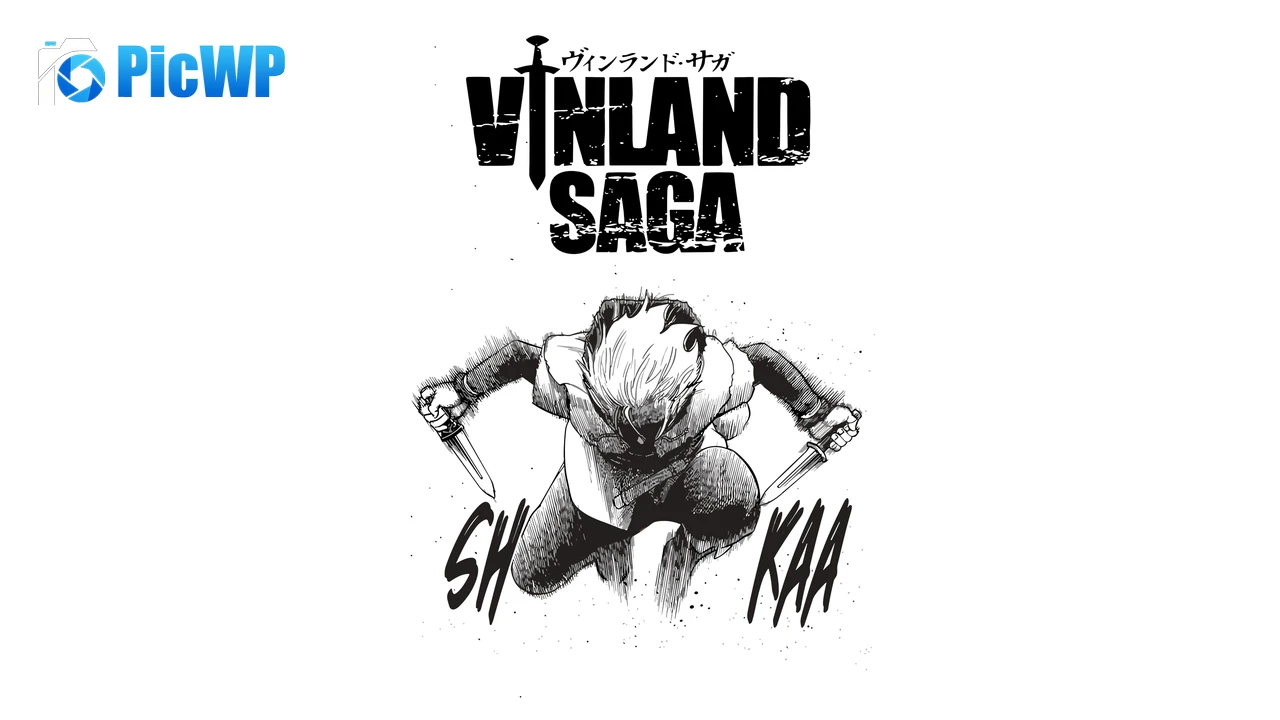 Vinland Saga Black and White 6K PC Wallpaper