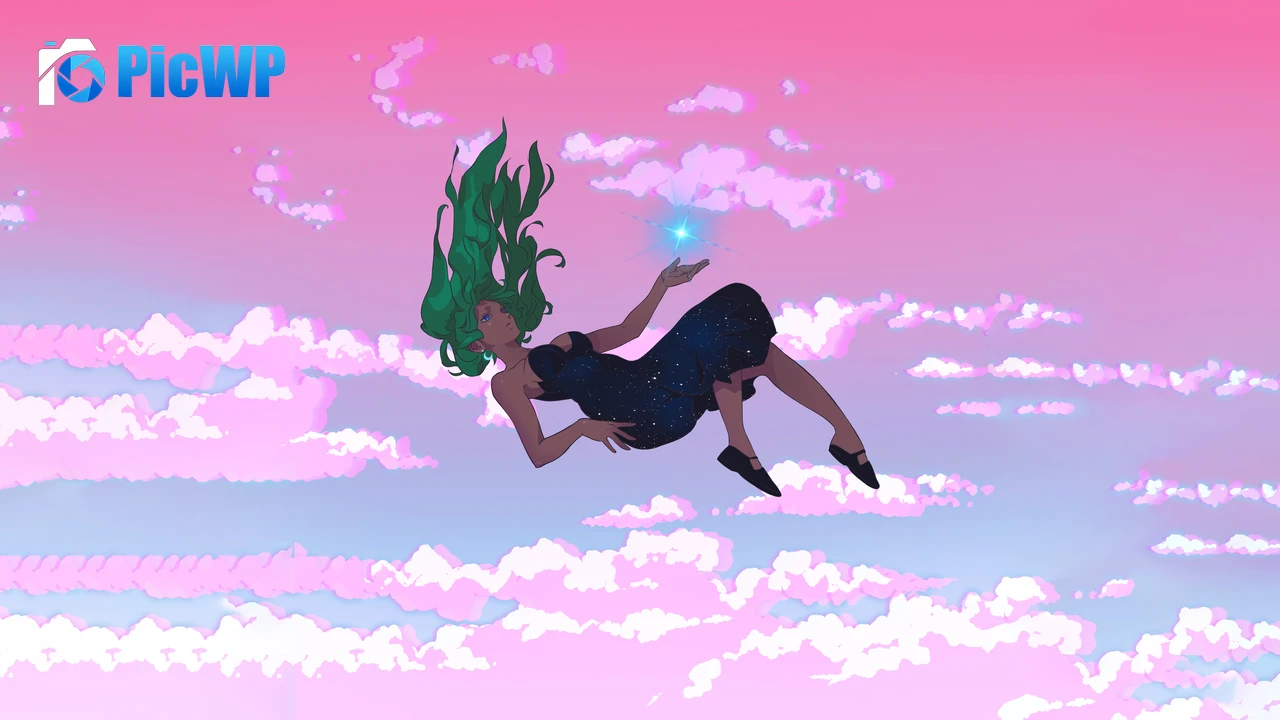 Lofi girl Falling 6K PC Wallpaper