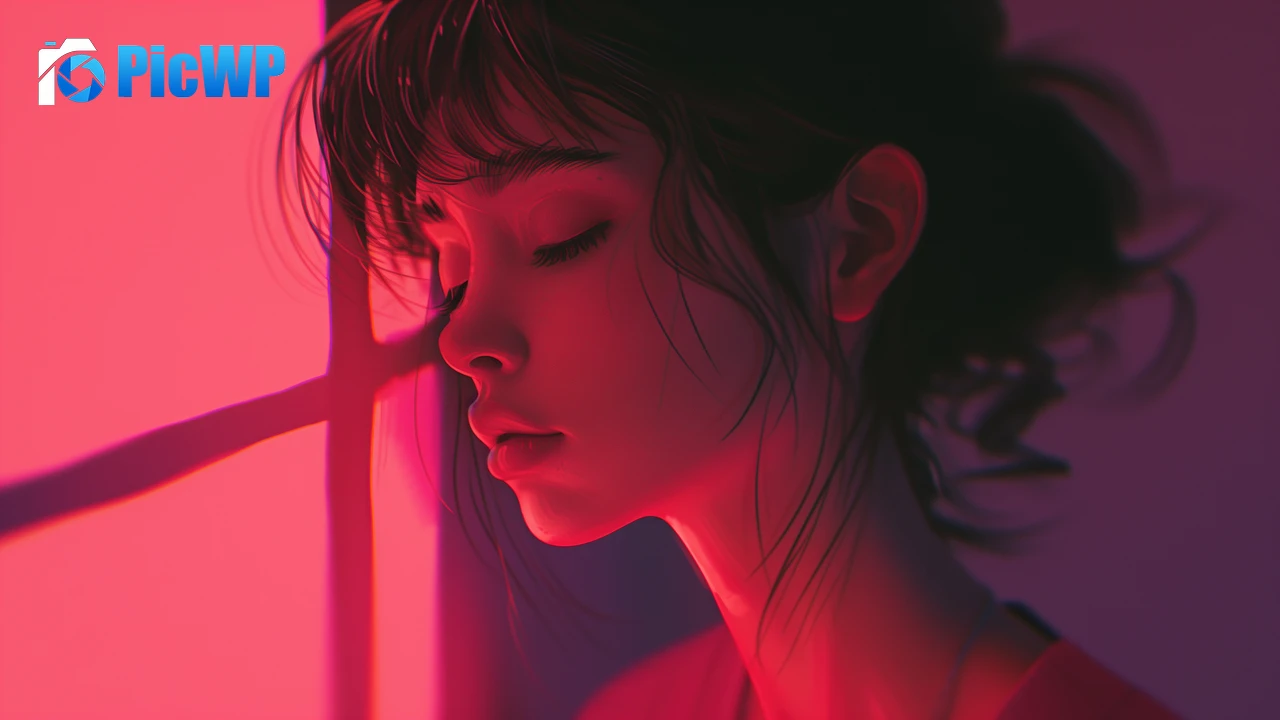 Lofi girl Emotional 6K PC Wallpaper