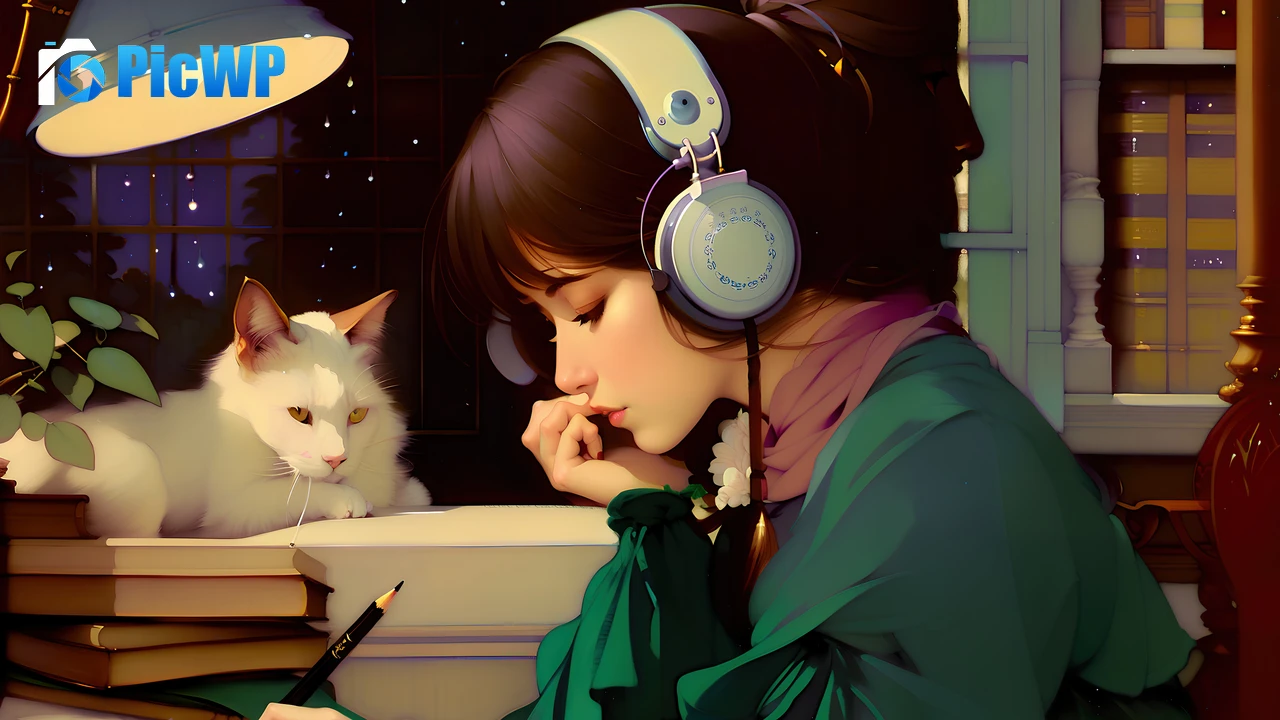 Lofi girl Headphones 6K PC Wallpaper