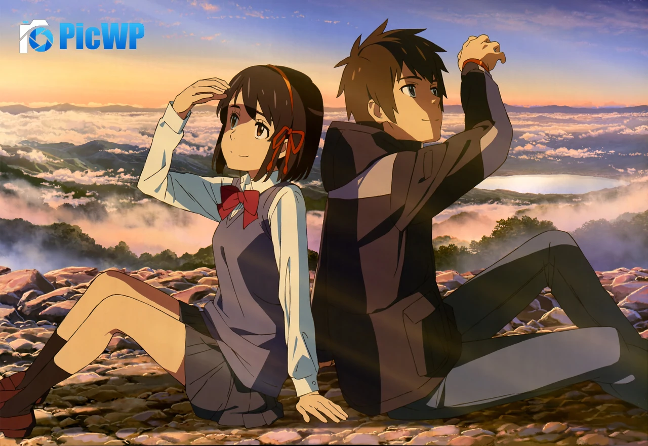 Mitsuha Miyamizu Taki Tachibana 6K PC Wallpaper