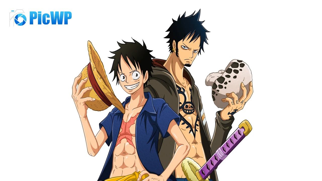 Trafalgar Law Monkey D. Luffy 6K PC Wallpaper