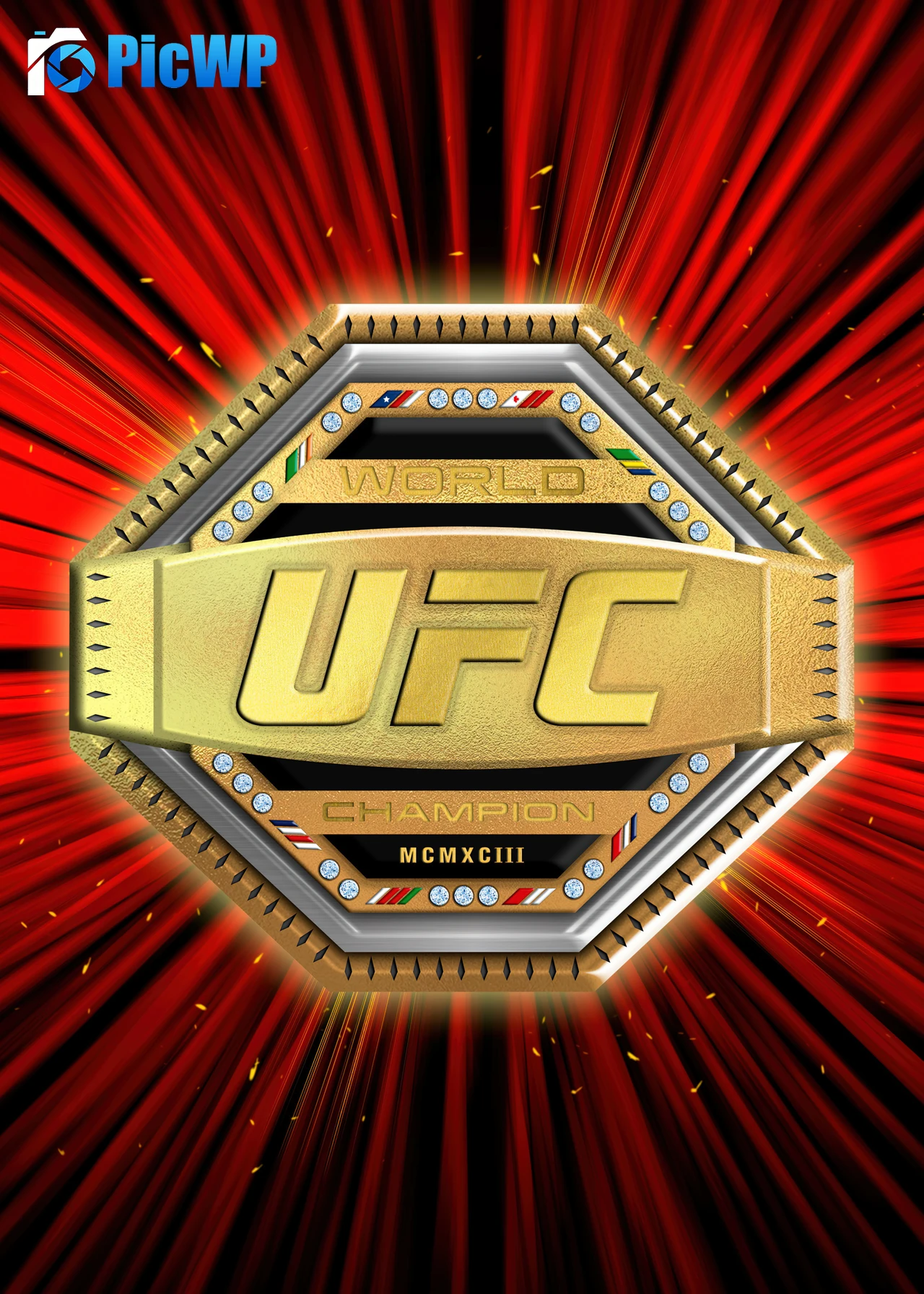 Ultimate Fighting Championship (UFC) Logo for iPhone 6K Mobile Wallpaper