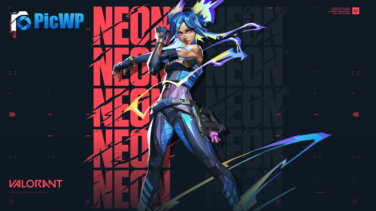 Valorant agent Neon 6K PC Wallpaper