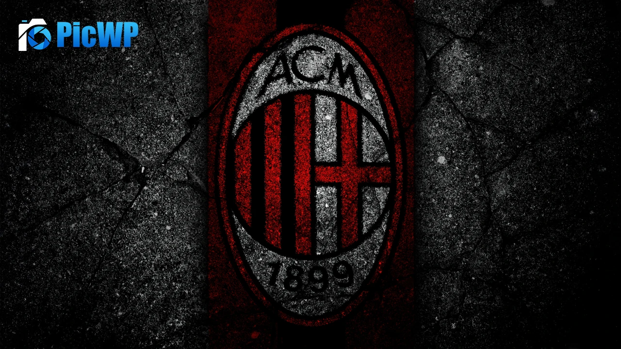 AC Milan Dark background 6K PC Wallpaper