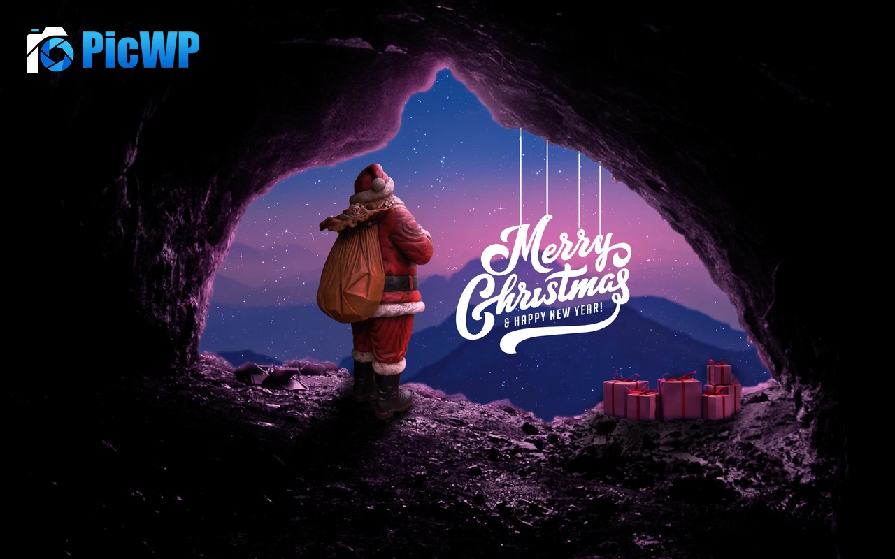 Merry Christmas Happy New Year 4K PC Wallpaper