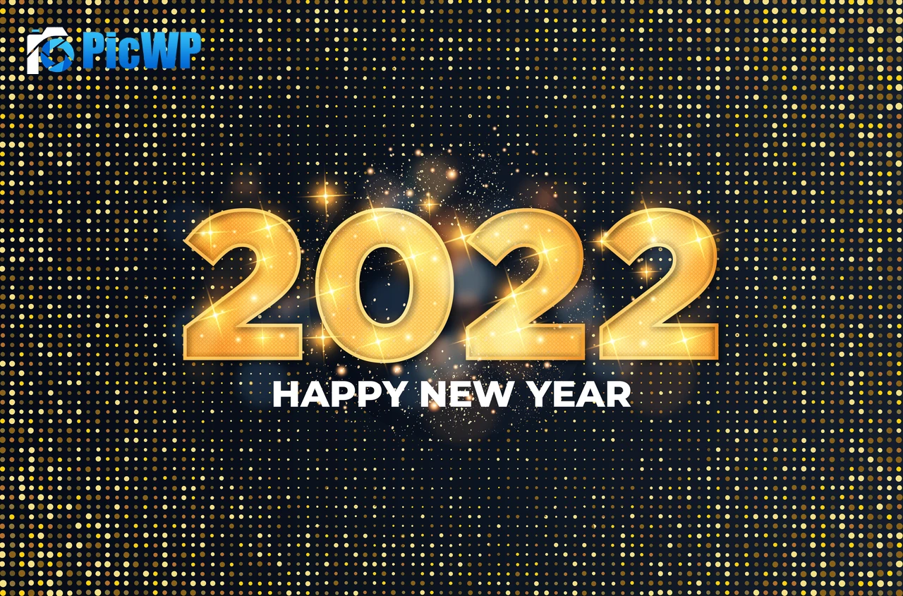 2022 New Year Glitter 6K PC Wallpaper