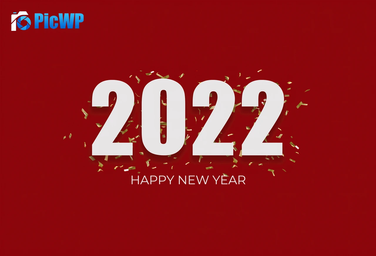 2022 New Year Red background 6K PC Wallpaper