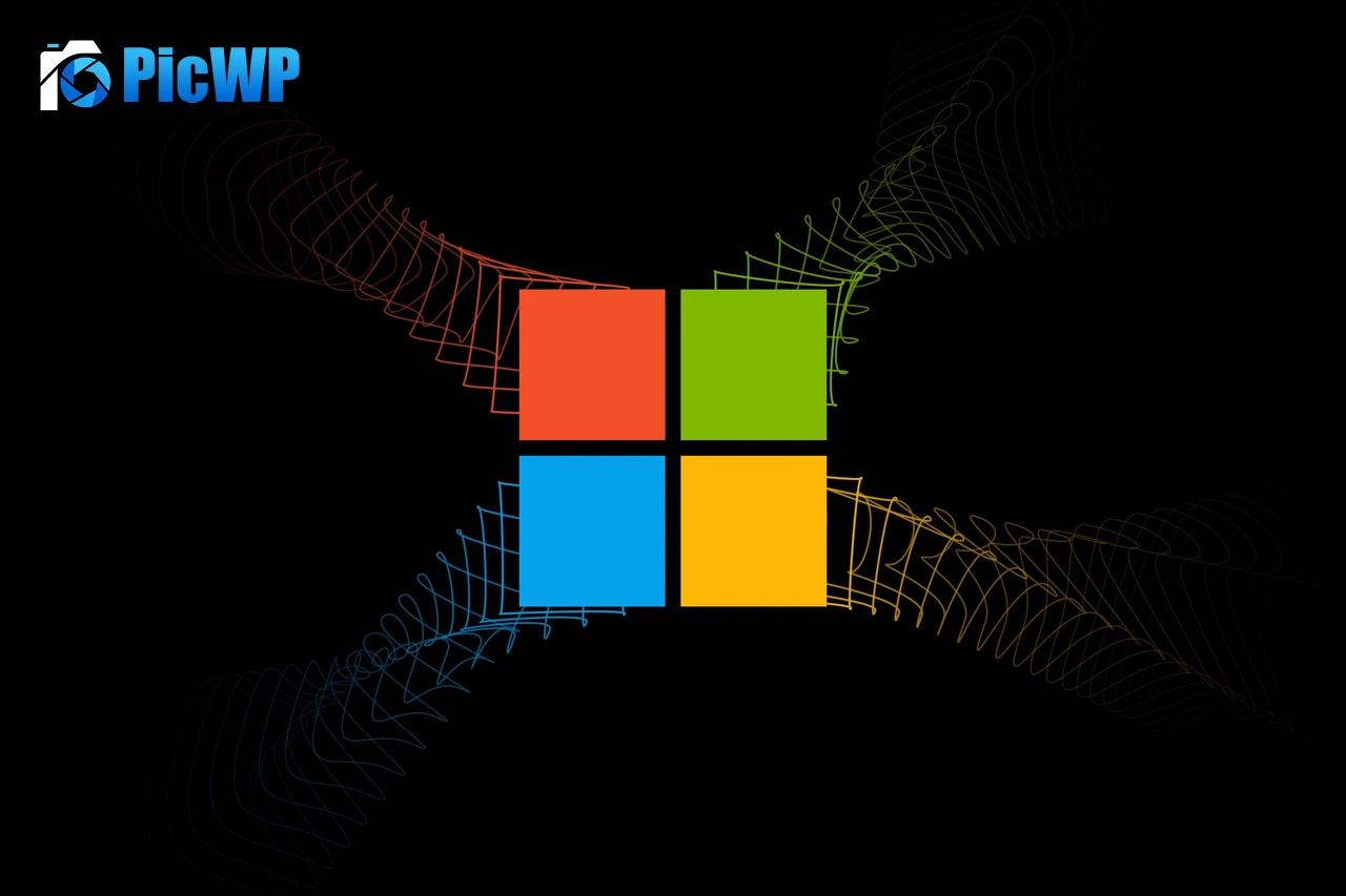 Windows logo Black background 5K PC Wallpaper