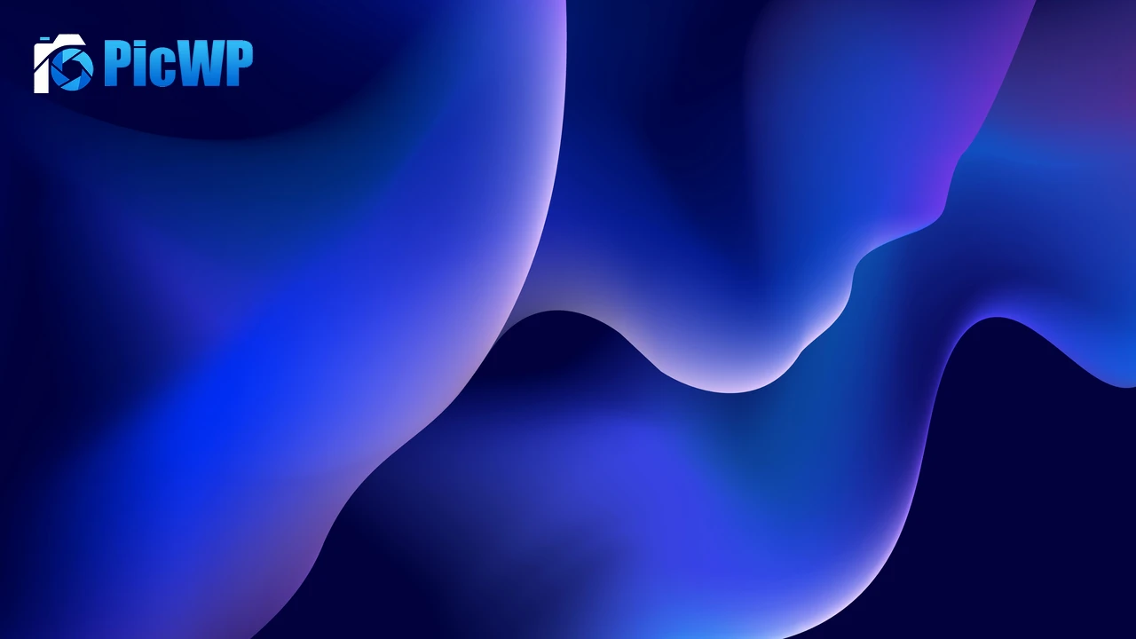 iOS Blue background 6K PC Wallpaper