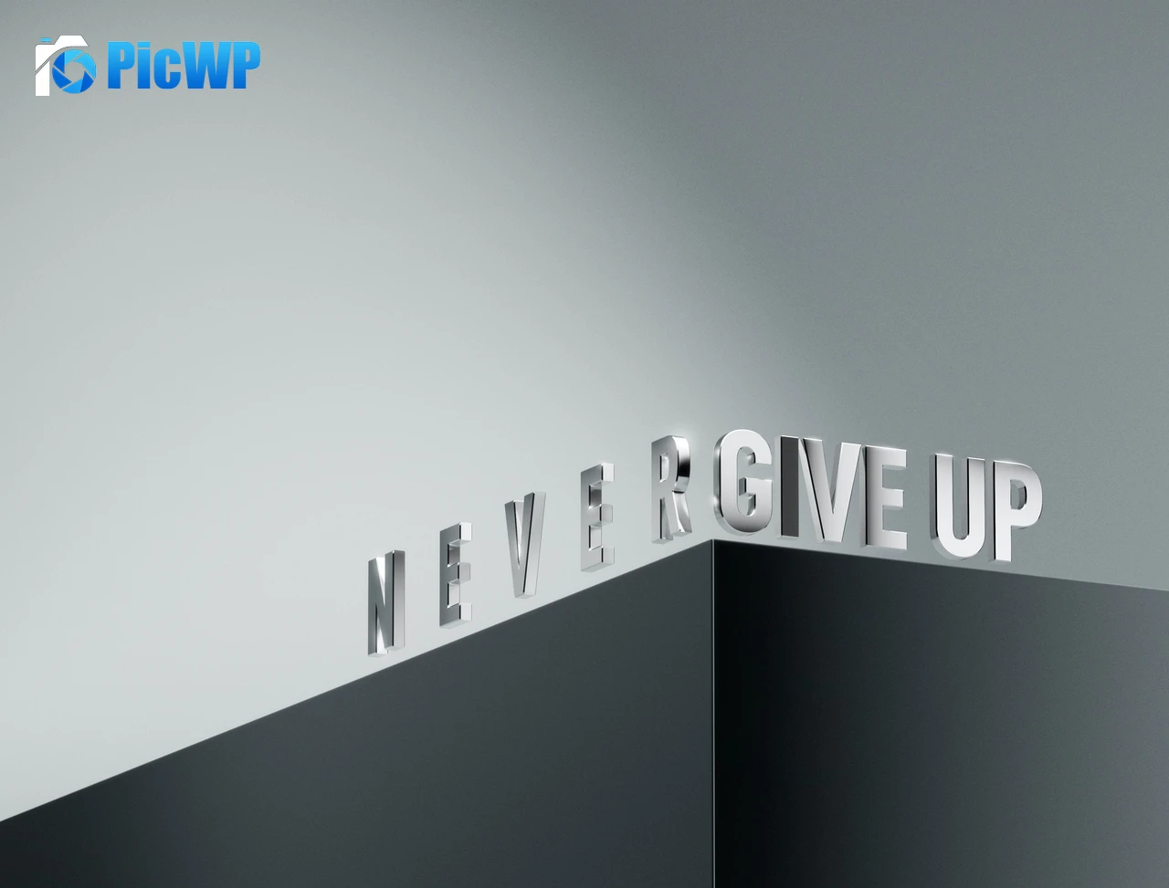Never Give Up Motivational 5K PC Wallpaper