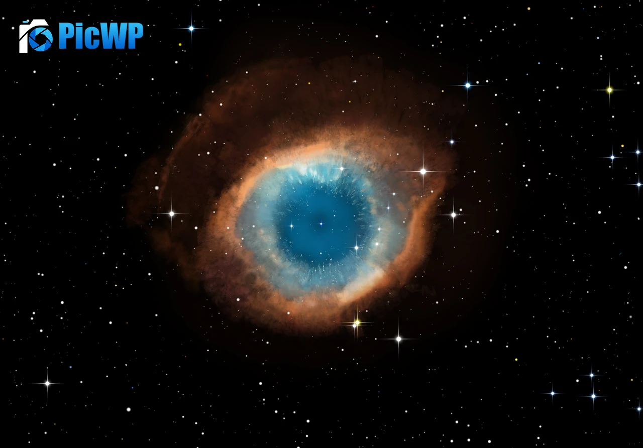 Helix Nebula Dark background 9K PC Wallpaper