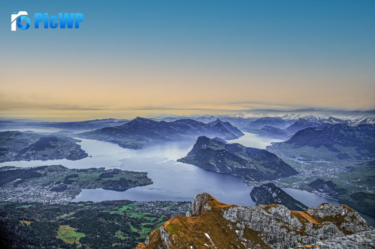 Lake Lucerne Swiss Alps 6K PC Wallpaper