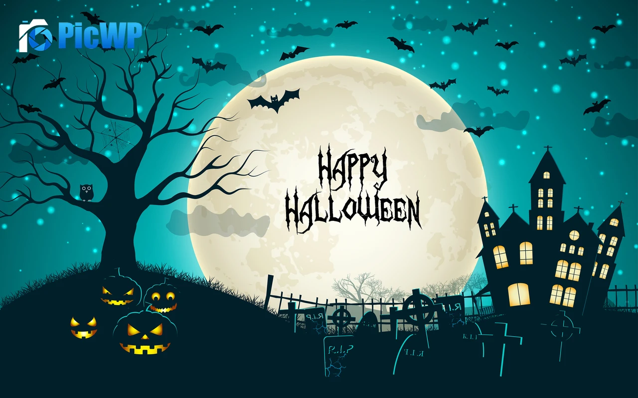 Happy Halloween Haunted Castle 4K PC Wallpaper
