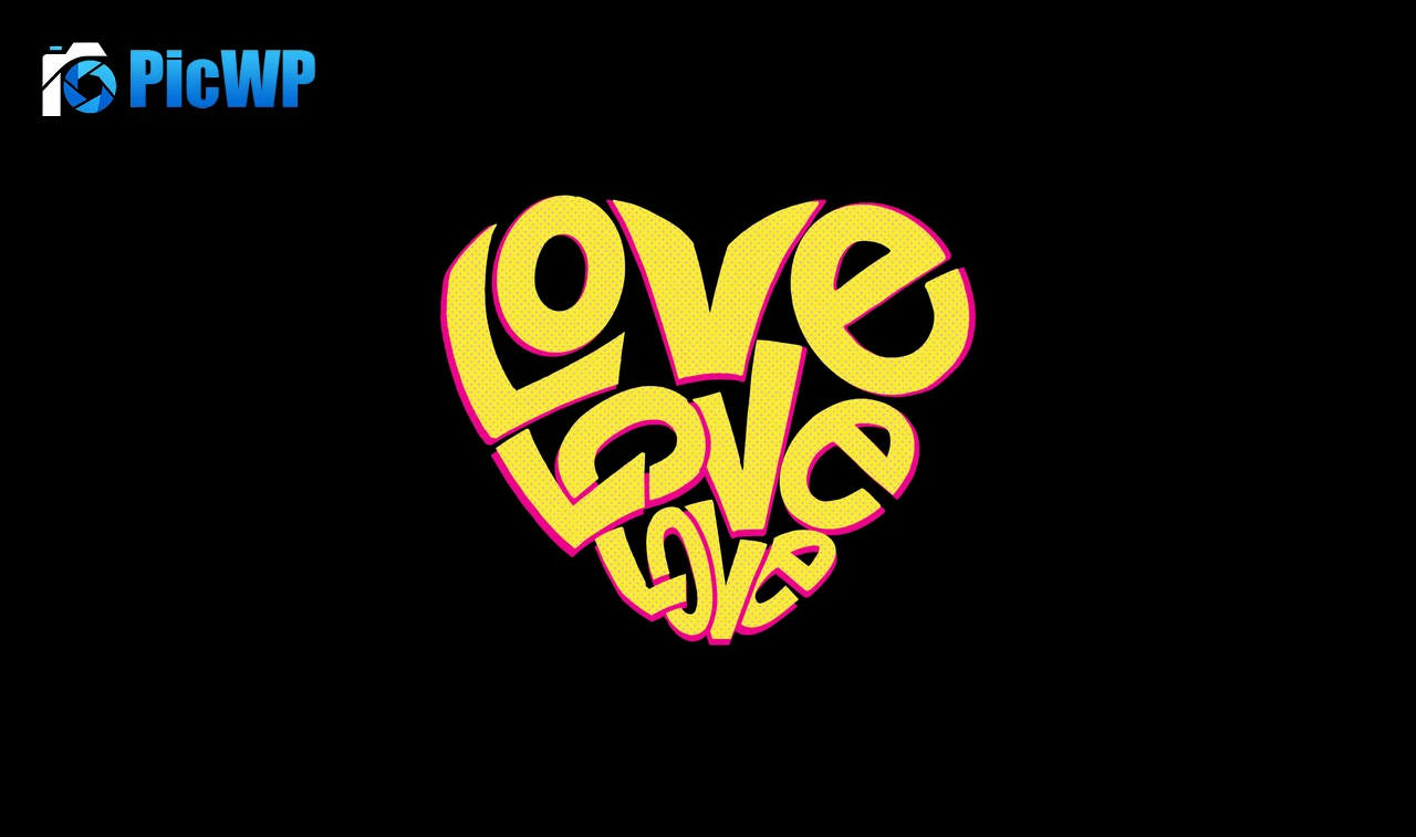Love word Love heart 4K PC Wallpaper