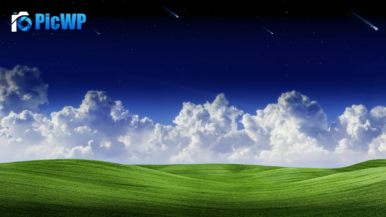 Falling stars Landscape 8K PC Wallpaper