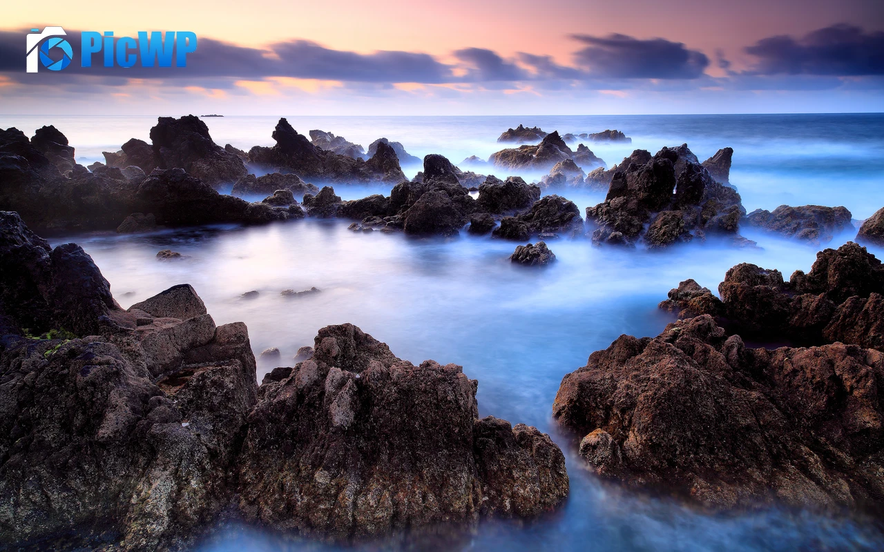 Rocky shore Seascape 4K PC Wallpaper