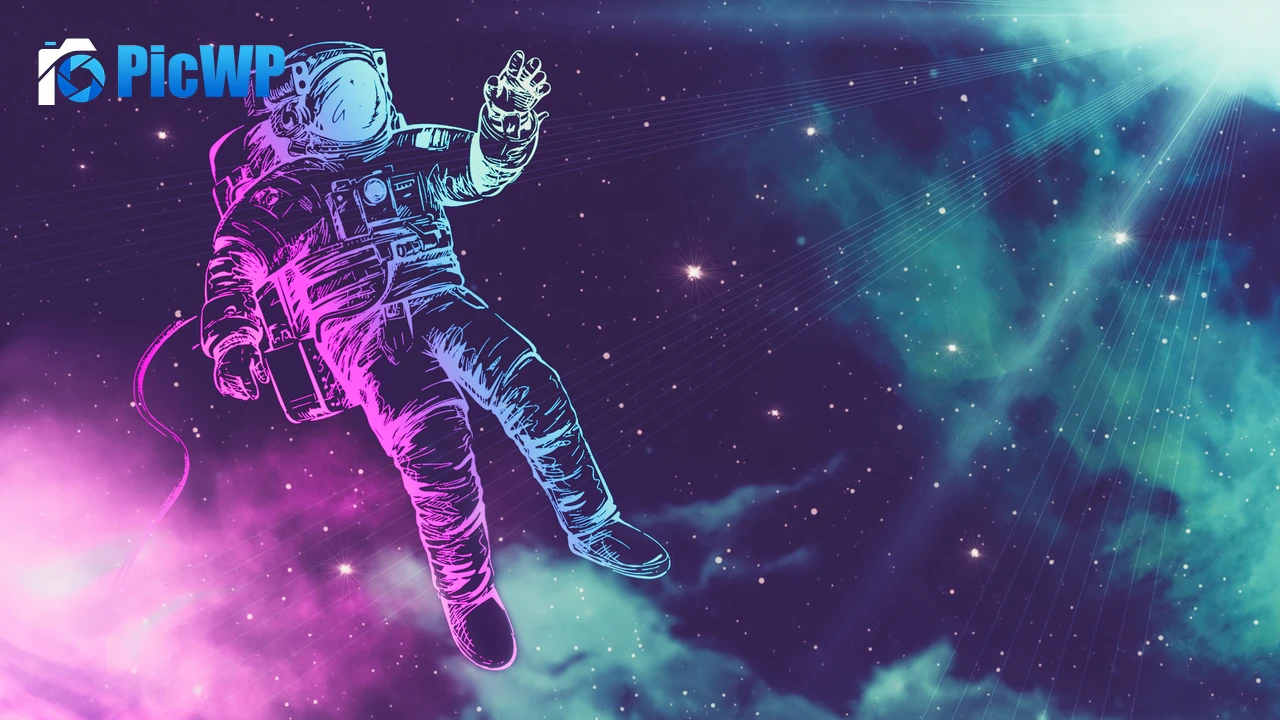Astronaut Neon 6K PC Wallpaper