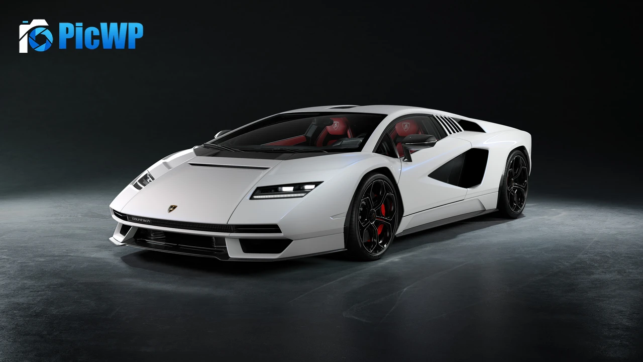 Lamborghini Countach LPI 800-4 Dark background 6K PC Wallpaper