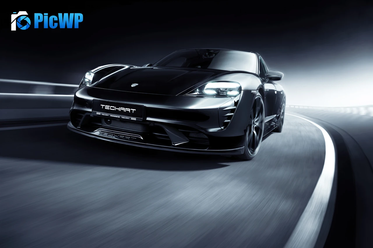 TechArt Porsche Taycan Aerokit Carbon Fiber 4K PC Wallpaper