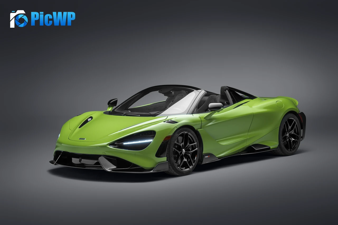 McLaren 765LT Spider Grey background 6K PC Wallpaper