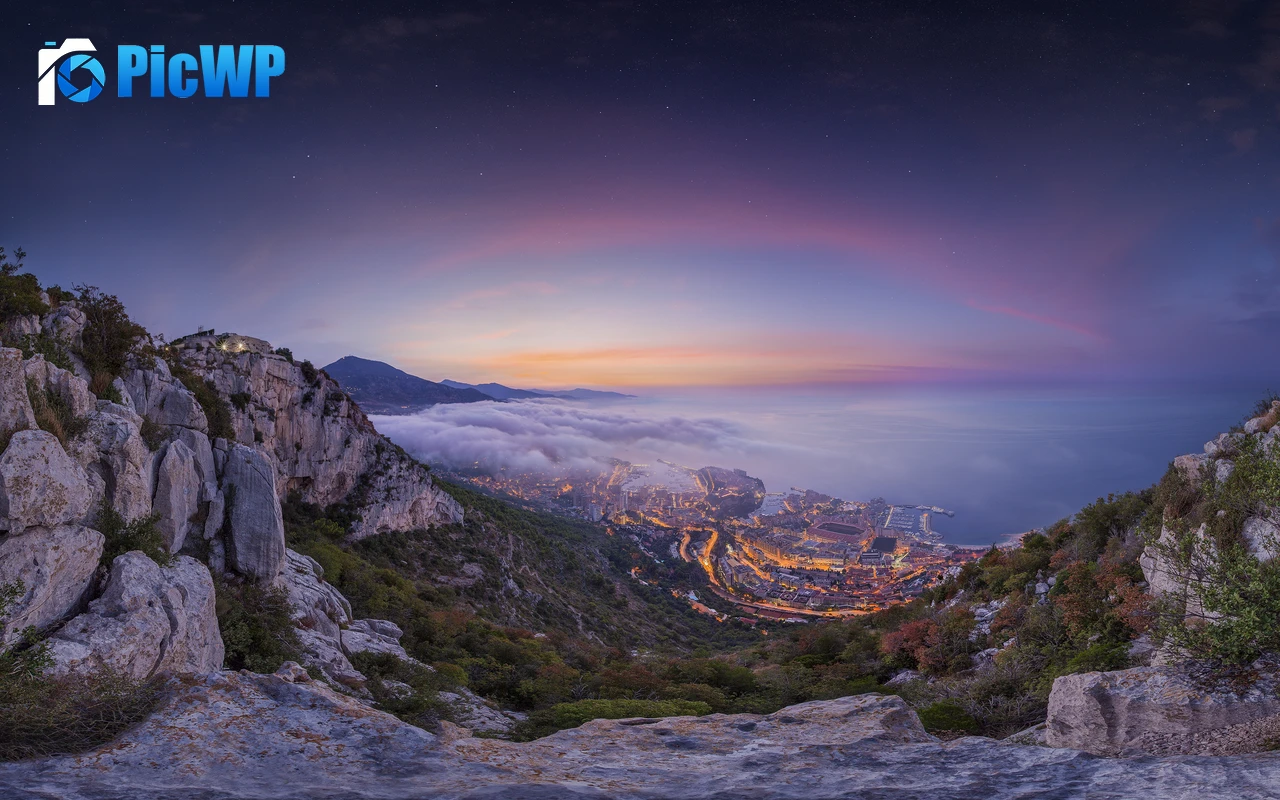 Monaco City Aerial view 4K PC Wallpaper
