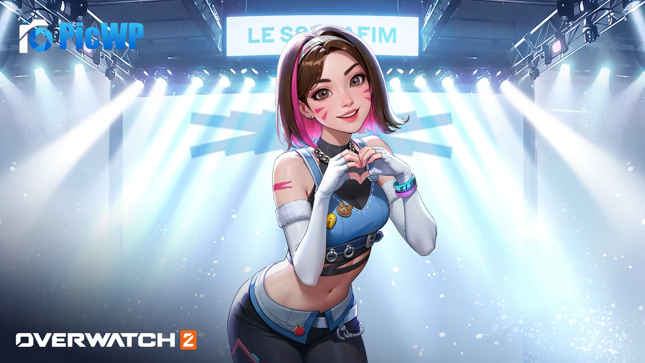 DVa Le Sserafim Overwatch 2 Skin 6K PC Wallpaper